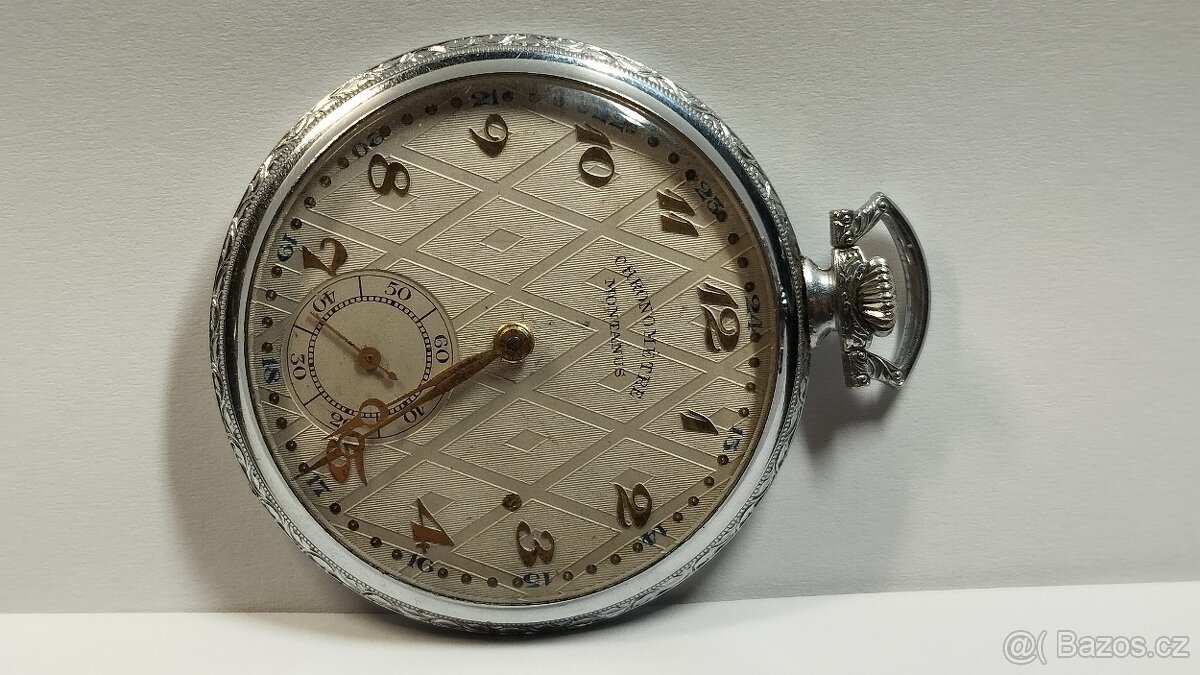 Pánské pěkné kapesní hodinky CHRONOMETRE MONTANUS - 12