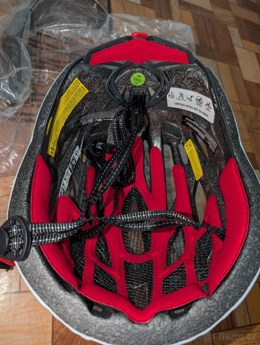 4x cyklo přilba ,kšilt brýle a zadní světlo na usb - 12
