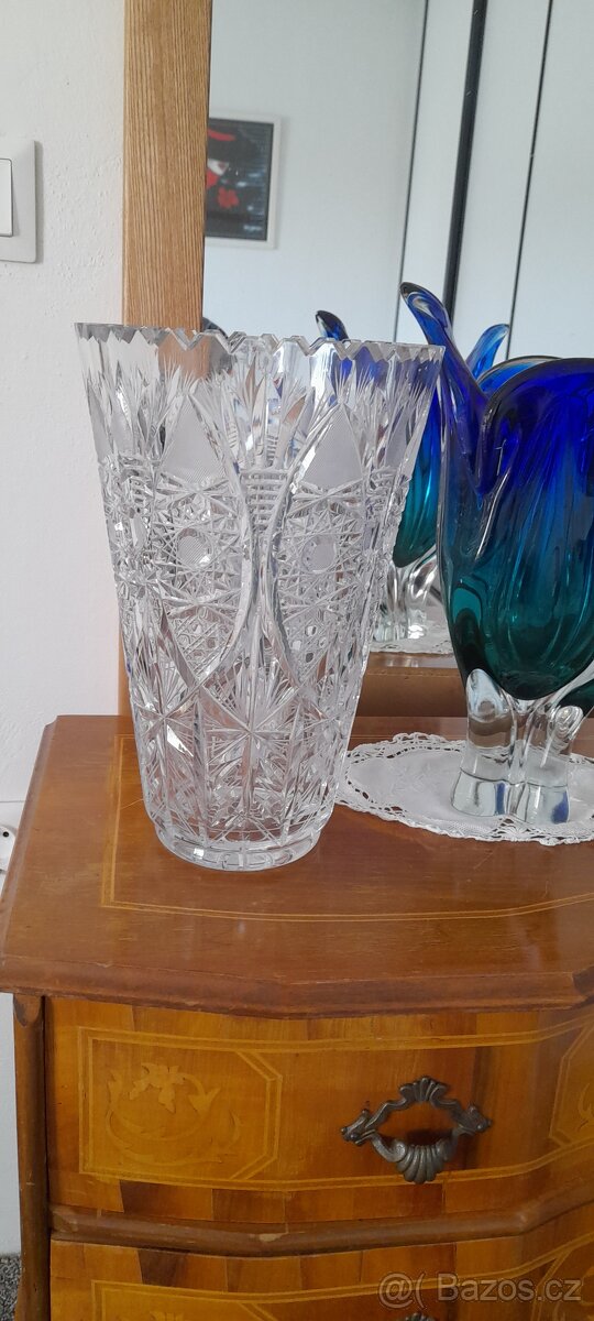 Broušená váza výška 30 cm - 12