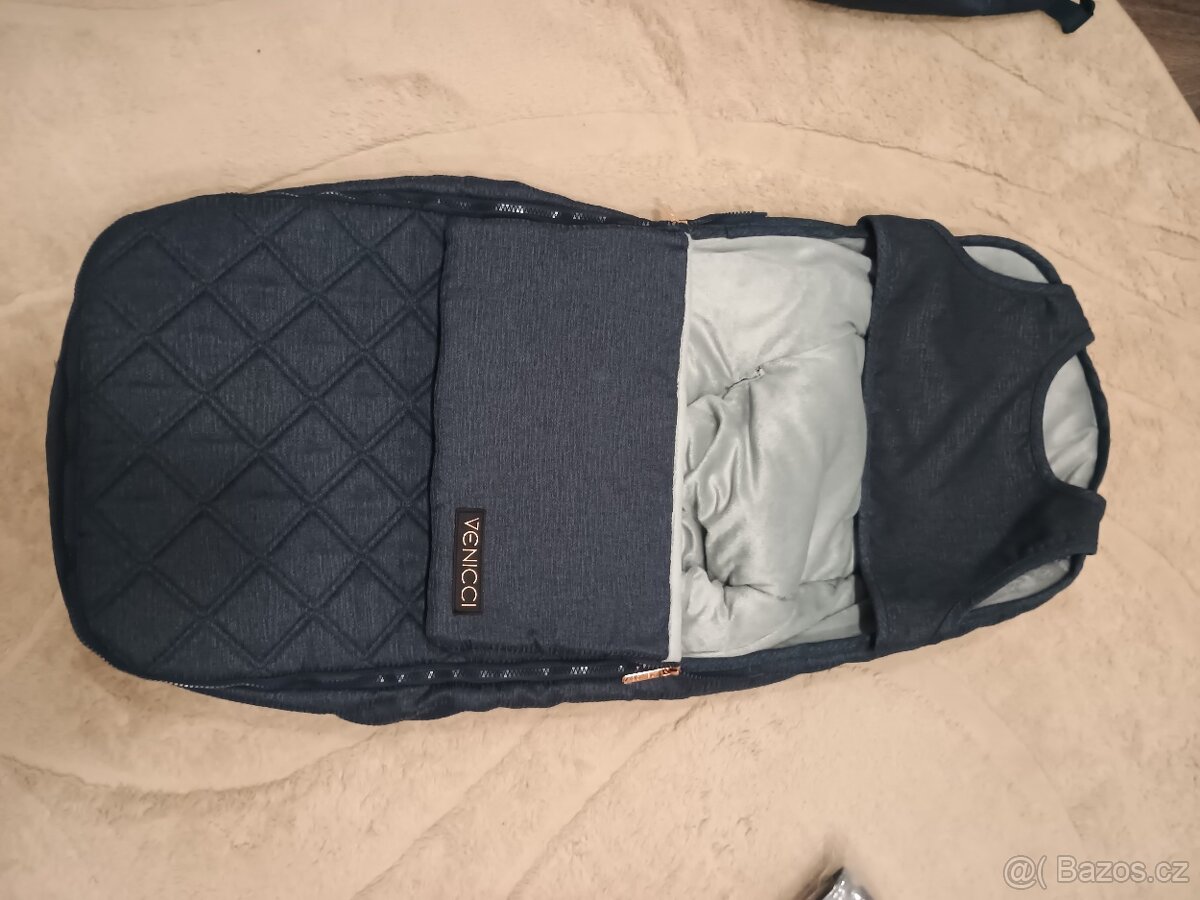 Dvojkombinace kočářek Venicci Tinum modrý - 12