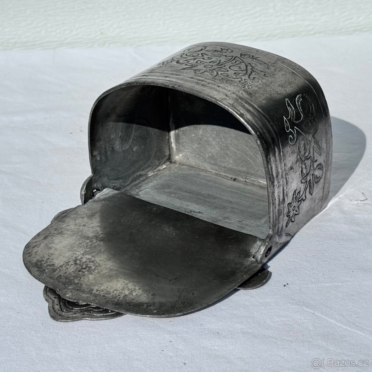 Starožitná cínová slánka s rokem 1814 - 12