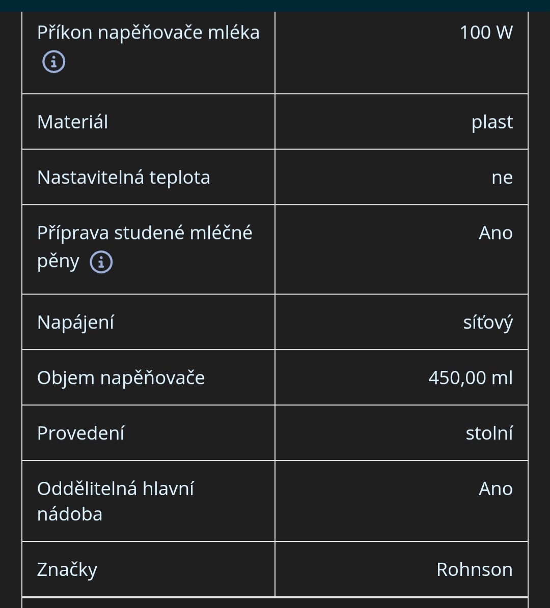 Napeňovač mléka - 12