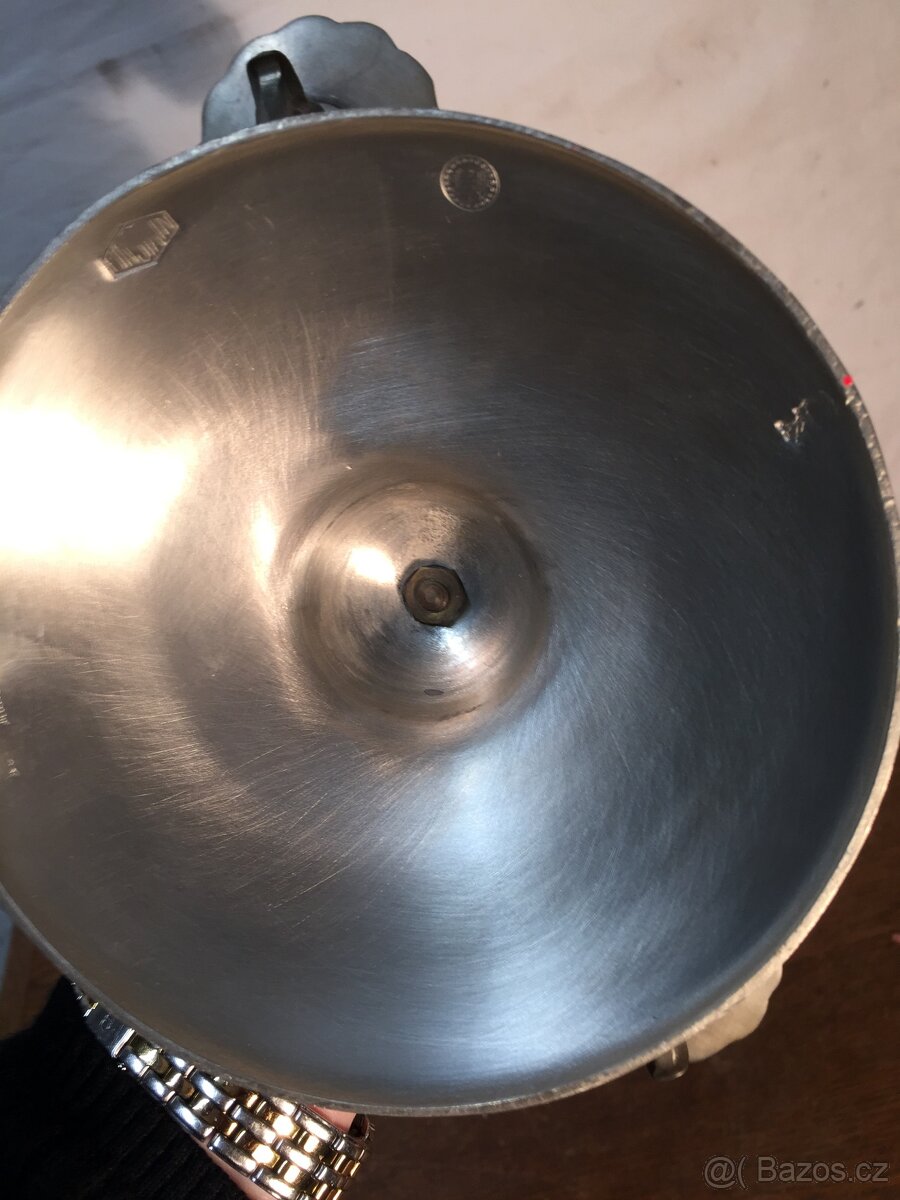 Velký cínový svícen 4 x punc. Krásný masivní cín. - 12