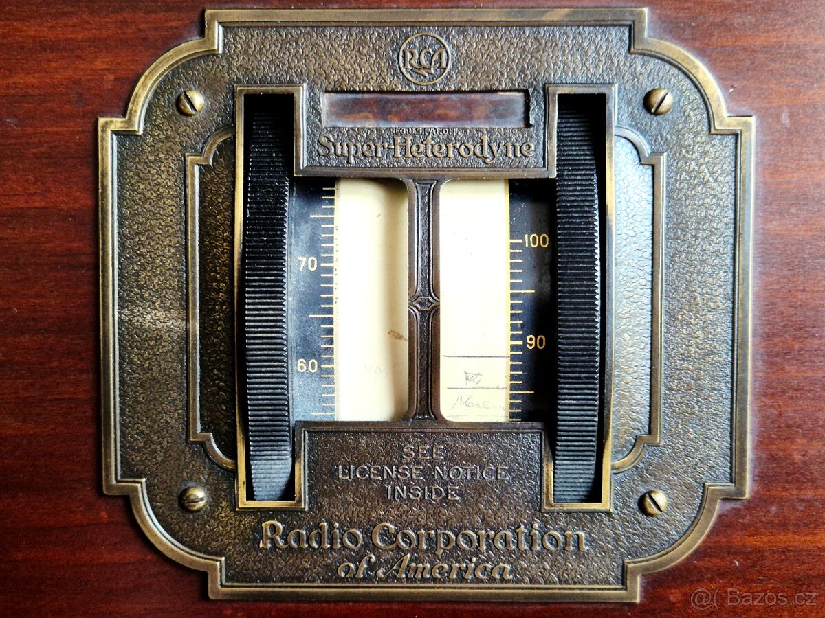Velké starožitné rádio RCA, Super-Heterodyne, rok 1925 - 12
