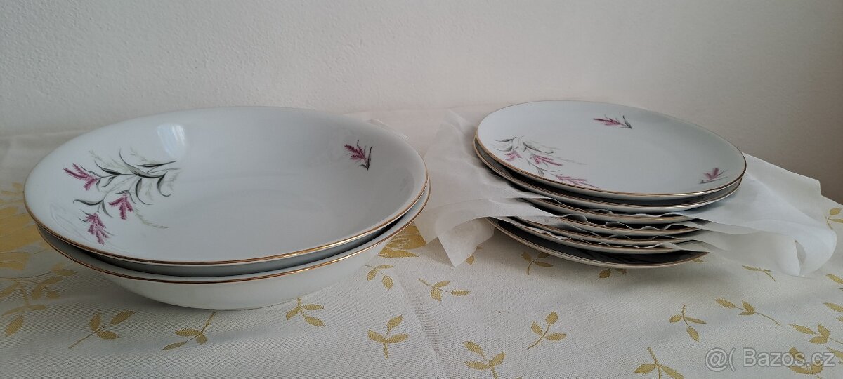 velká stará jídelní porcelánová souprava neúplná - 12