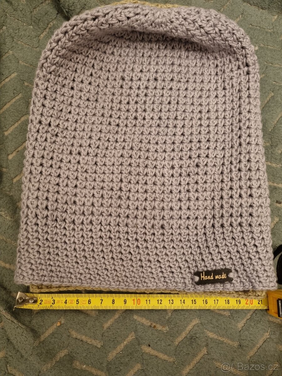 Homelesky čepice ručně háčkované - 12