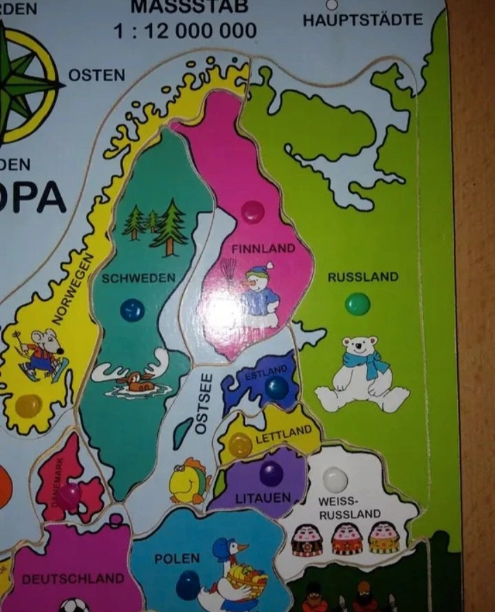 Puzzle dřevěné Evropa - 12