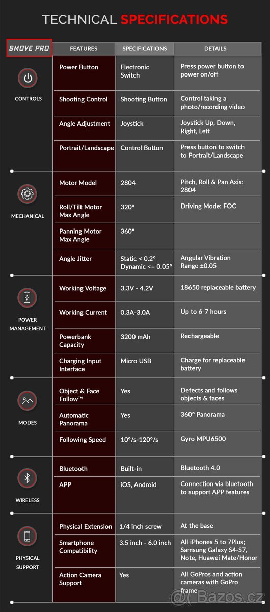 Nový 3-osý stabilizér Smove Pro: mobil, GoPro apod. - 12