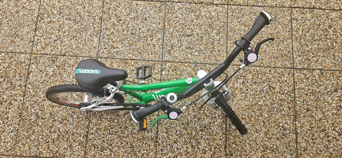 WOOM 3 (16") + stojánek + helma na kolo (zelená barva) - 12