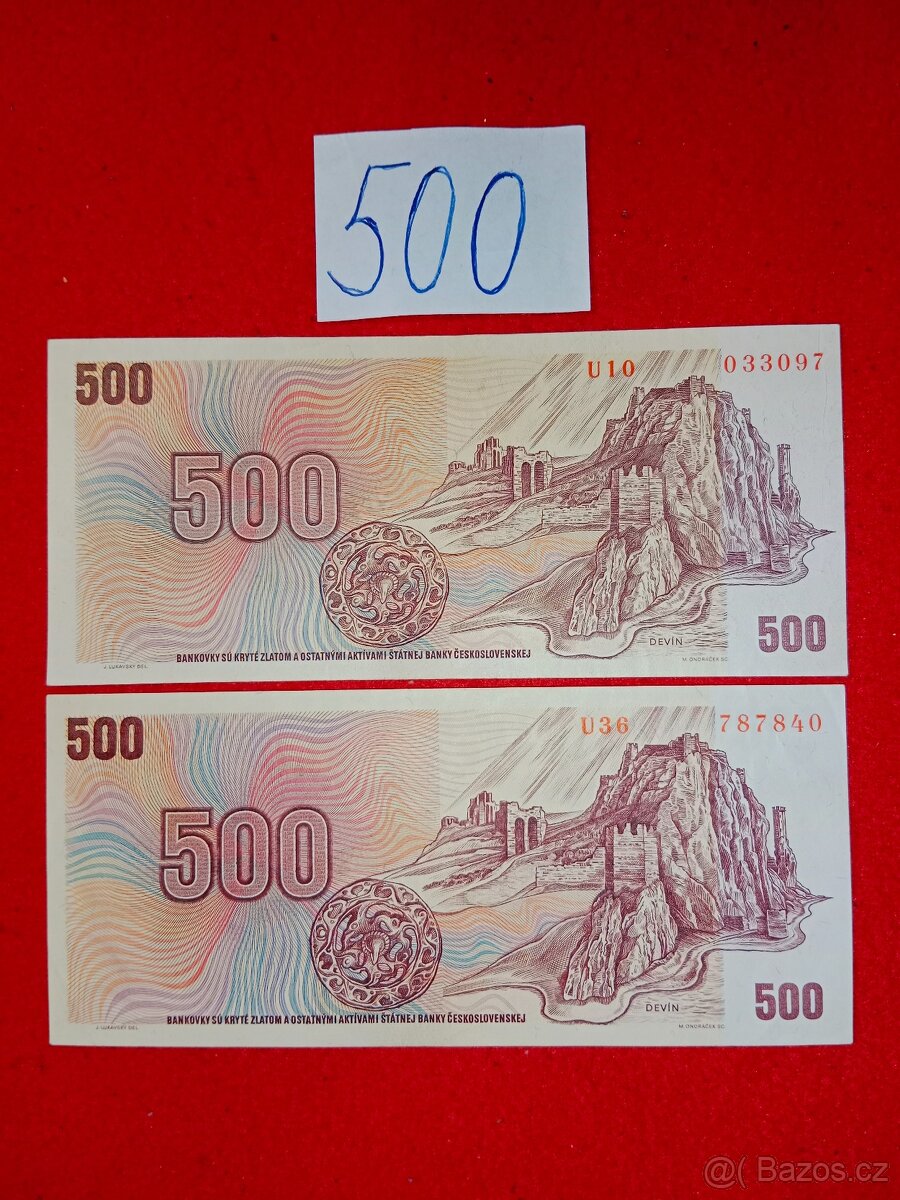 Československé bankovky první část - ceny za kus u bankovek - 12