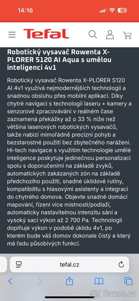 Robotický vysavač Rowenta Xplorer série 120 AI - 12
