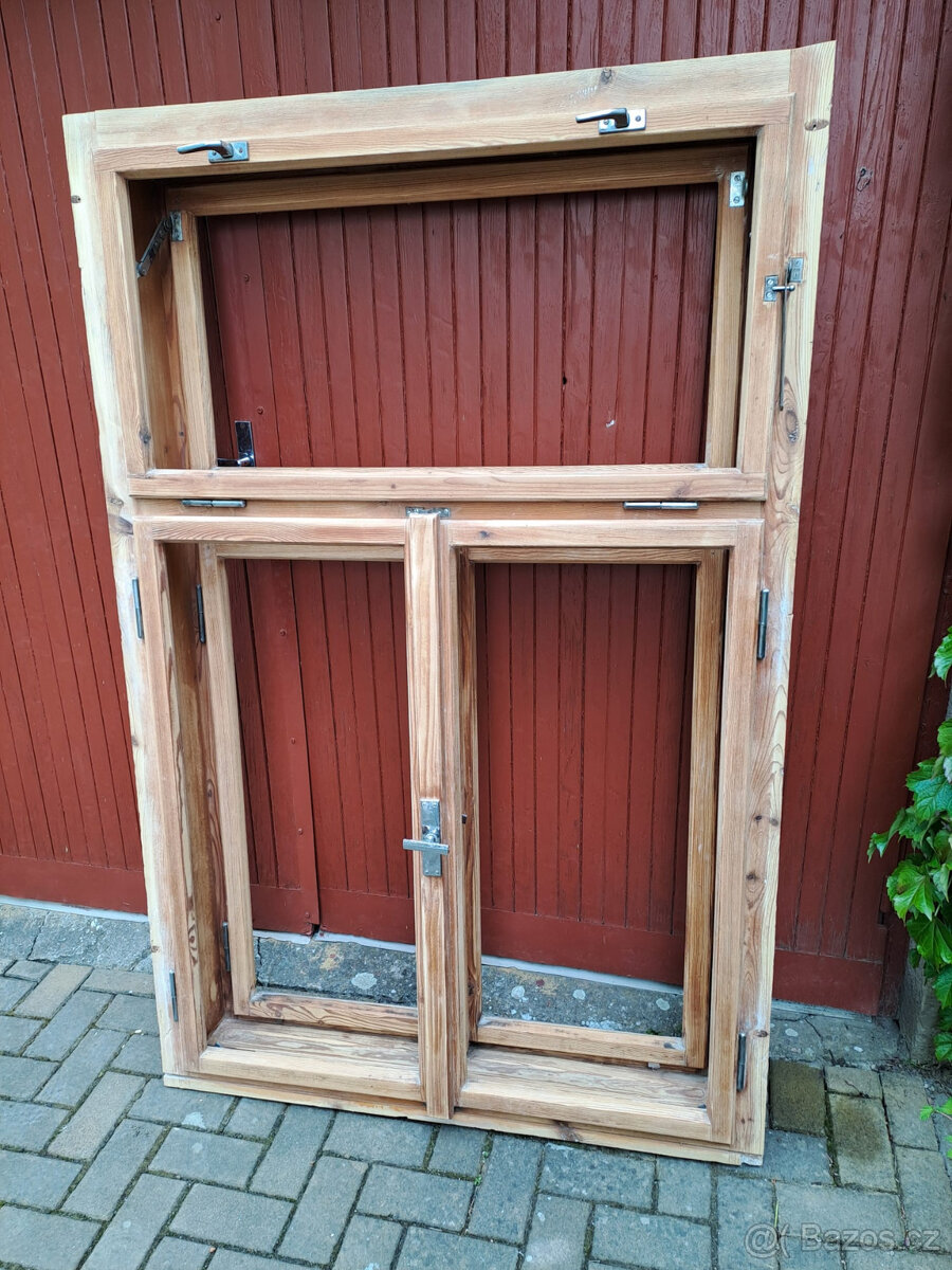 Dřevěné kastlové - špaletové okno 3ks - 12