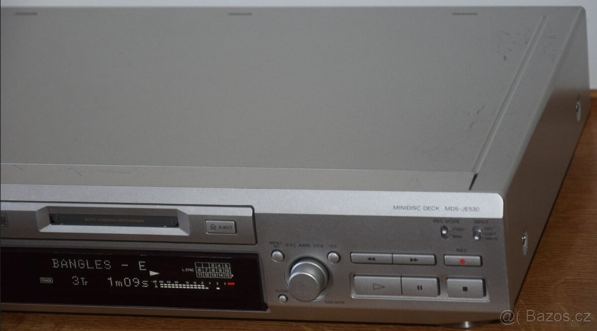 Minidisc deck SONY MDS-JE530,10xMD, manuál a kabely cinch - 12