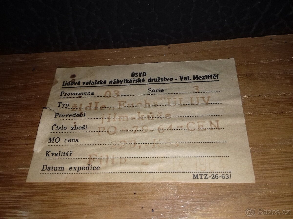 Alan Fuchs,Židle , ULUV,1964,jilmové dřevo,4KS SET - 12