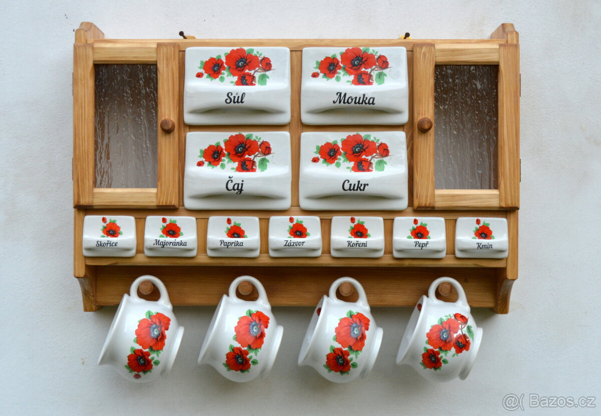 Police s kořenky - motiv vlčí mák - 12