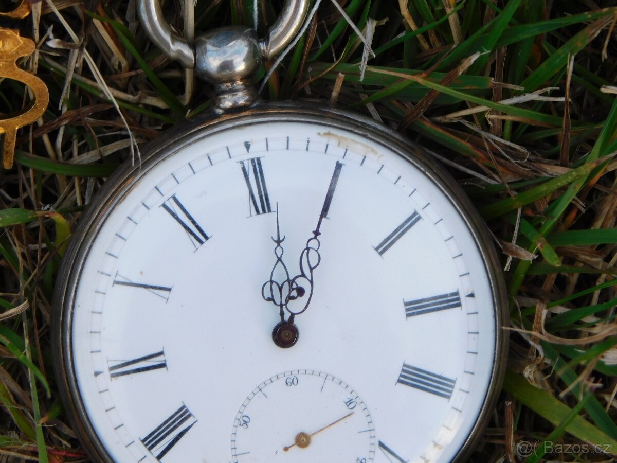 Starožitné kapesní hodinky - klíčovky Francie 1860 - 12