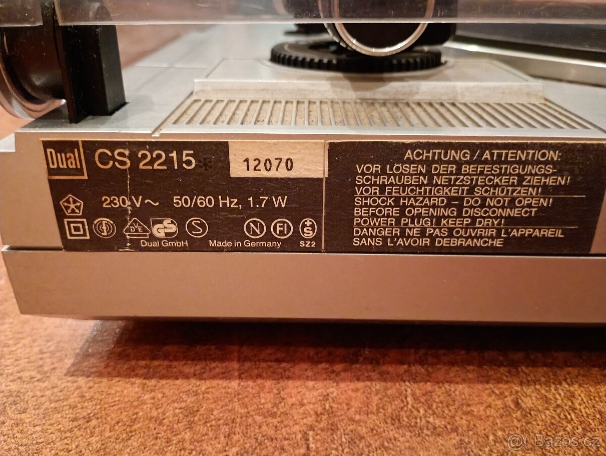 Gramofon DUAL CS 2215 - 12