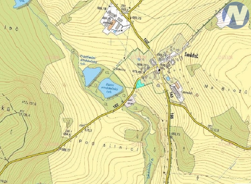 Smědeč, parcela 1610 m2 - 12