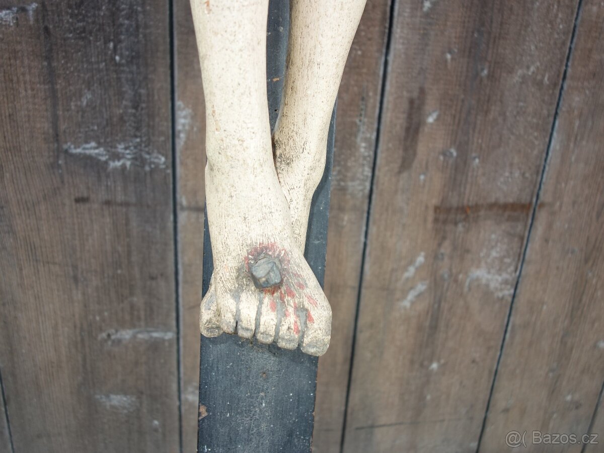 Starý Kristus dřevěný , super model - 12