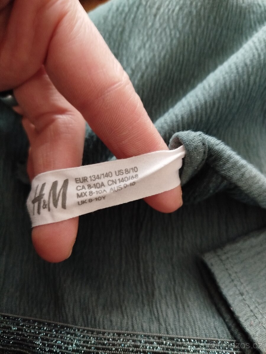 Sváteční šaty Lindex,vel.134,svetr H&M, vel.122/128 - 12