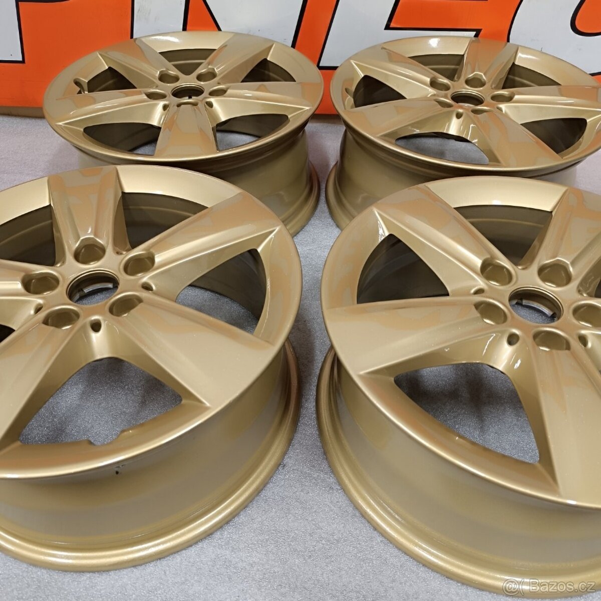 Alu kola BMW 7,5Jx17'' , 5x112 , ET54 TOP zlatá... - 12