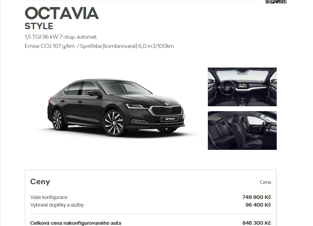 Octavia Style Plus 1,5 G - TEC, CNG 96kw, 7 stup. automat - 12