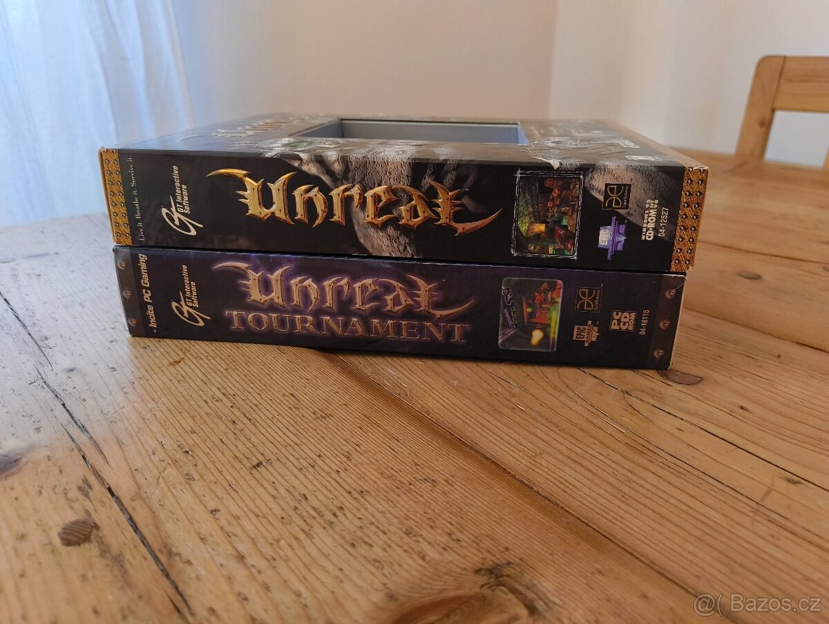 PC hry - "Unreal" a "Unreal Tournament" (SEALED, BIG BOX) - 12