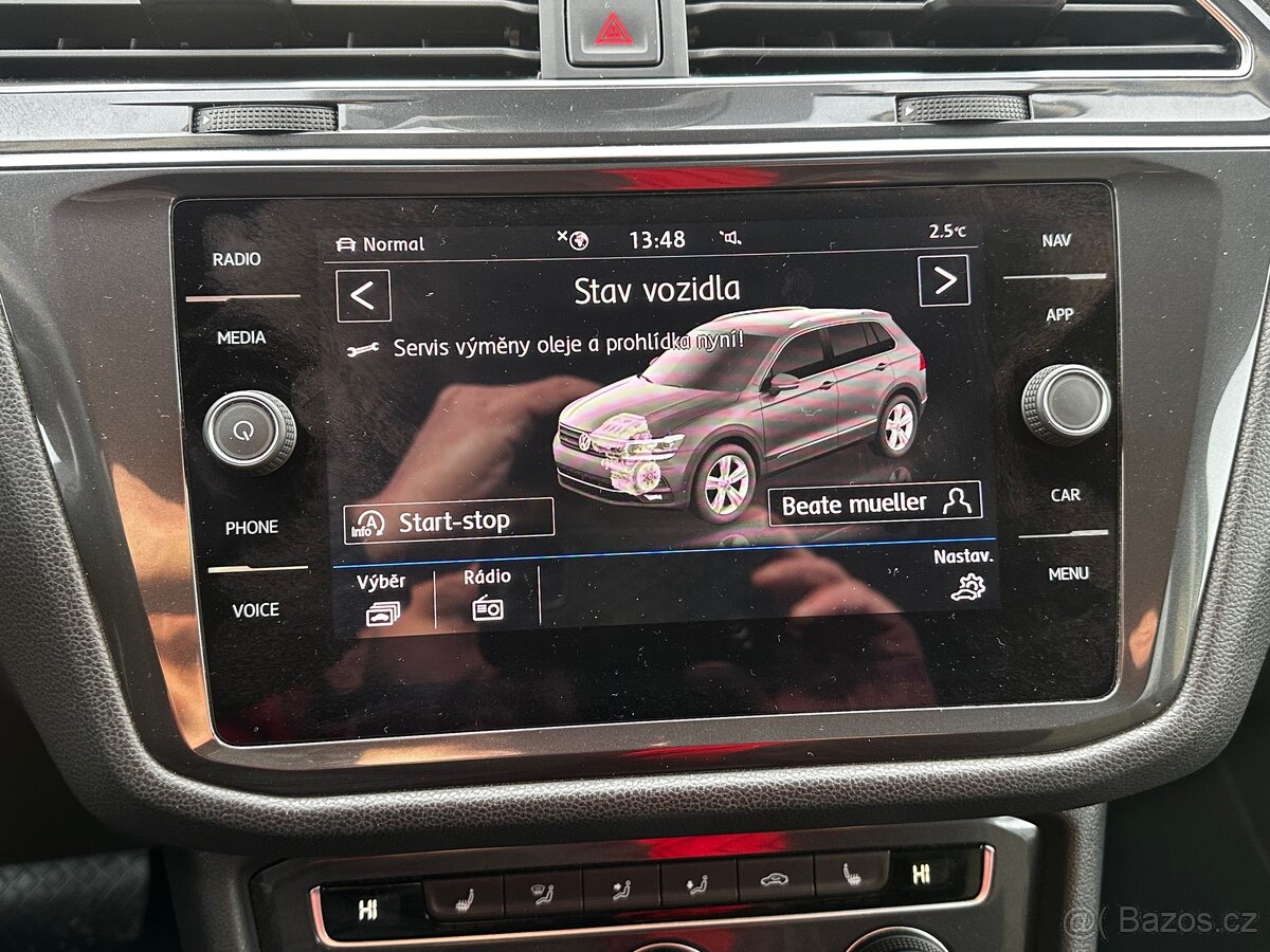 VW Tiguan 2.0TDi, 4x4, r.2019, 1.maj., top stav - 12