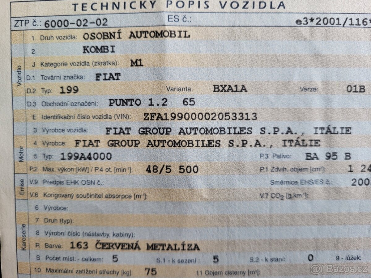 Fiat Grande Punto 1,2i , 2008 - 12