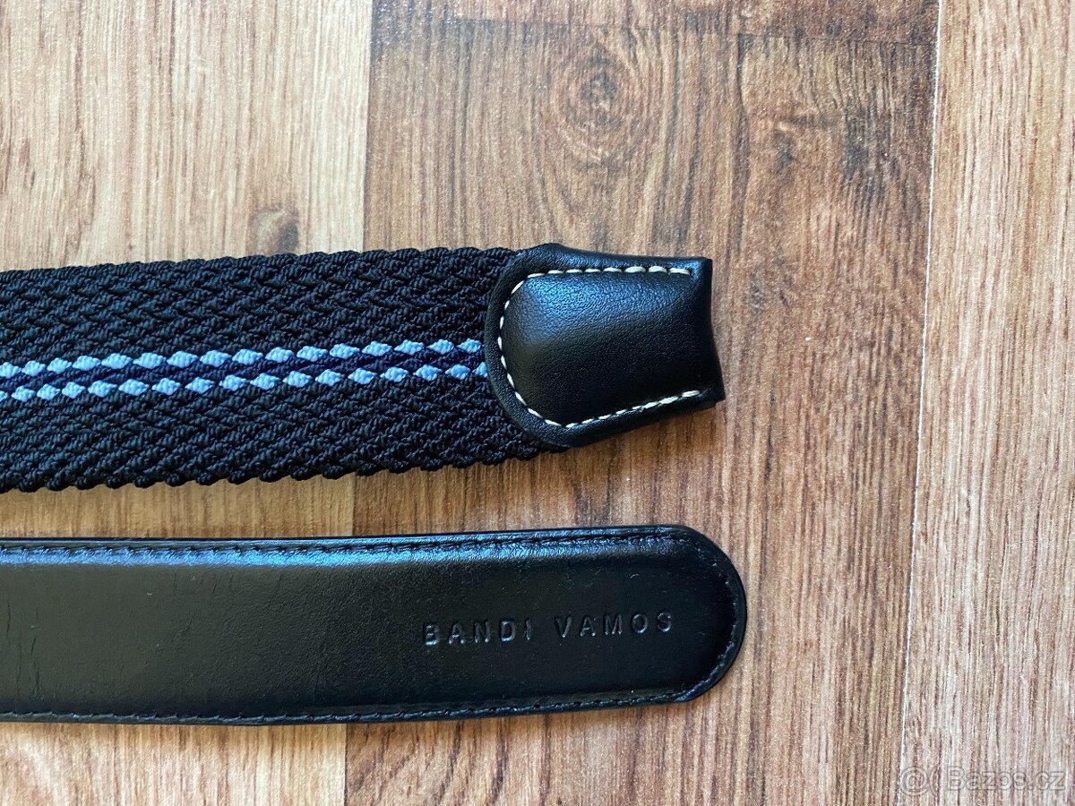 Nový dárkový set opasků Bandi - kožený černý, pružný černý - 12