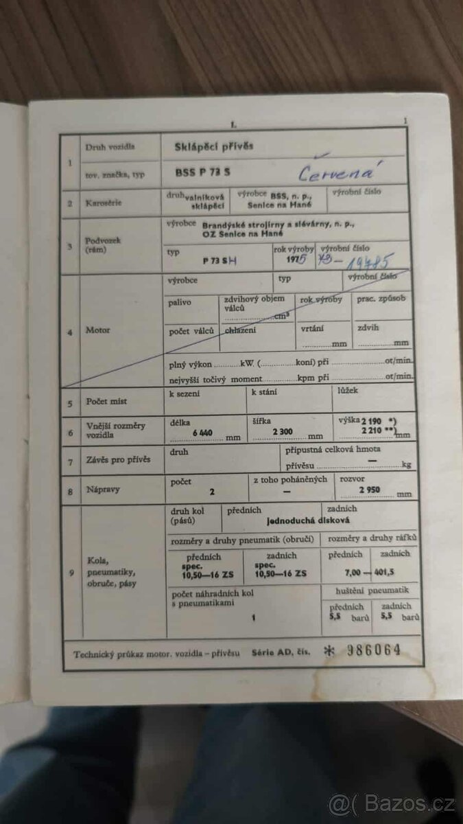 Prodám přívěs bss p73s - 12