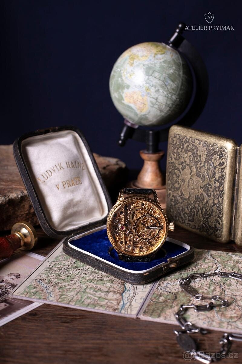 Jedinečné starožítné 8-denní hodinky HEBDOMAS 1900 - 12