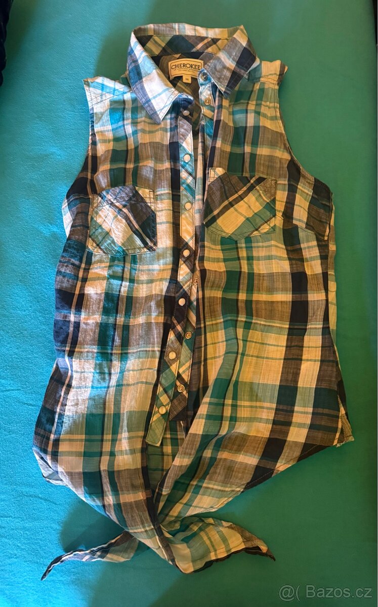 Trička a tílka 19ks velikost S celek - 12