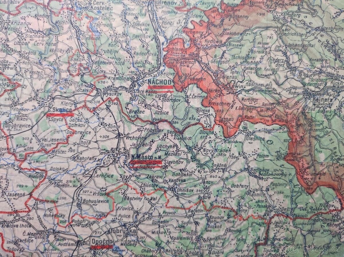 Strará mapa - Východní Čechy, Orlické hory a Severní Morava - 12