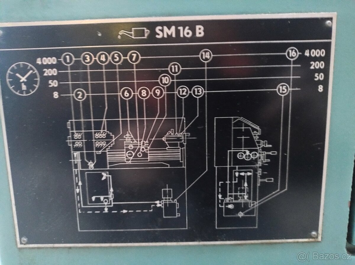Soustruh SM16B, rok vyroby 1993 - 12
