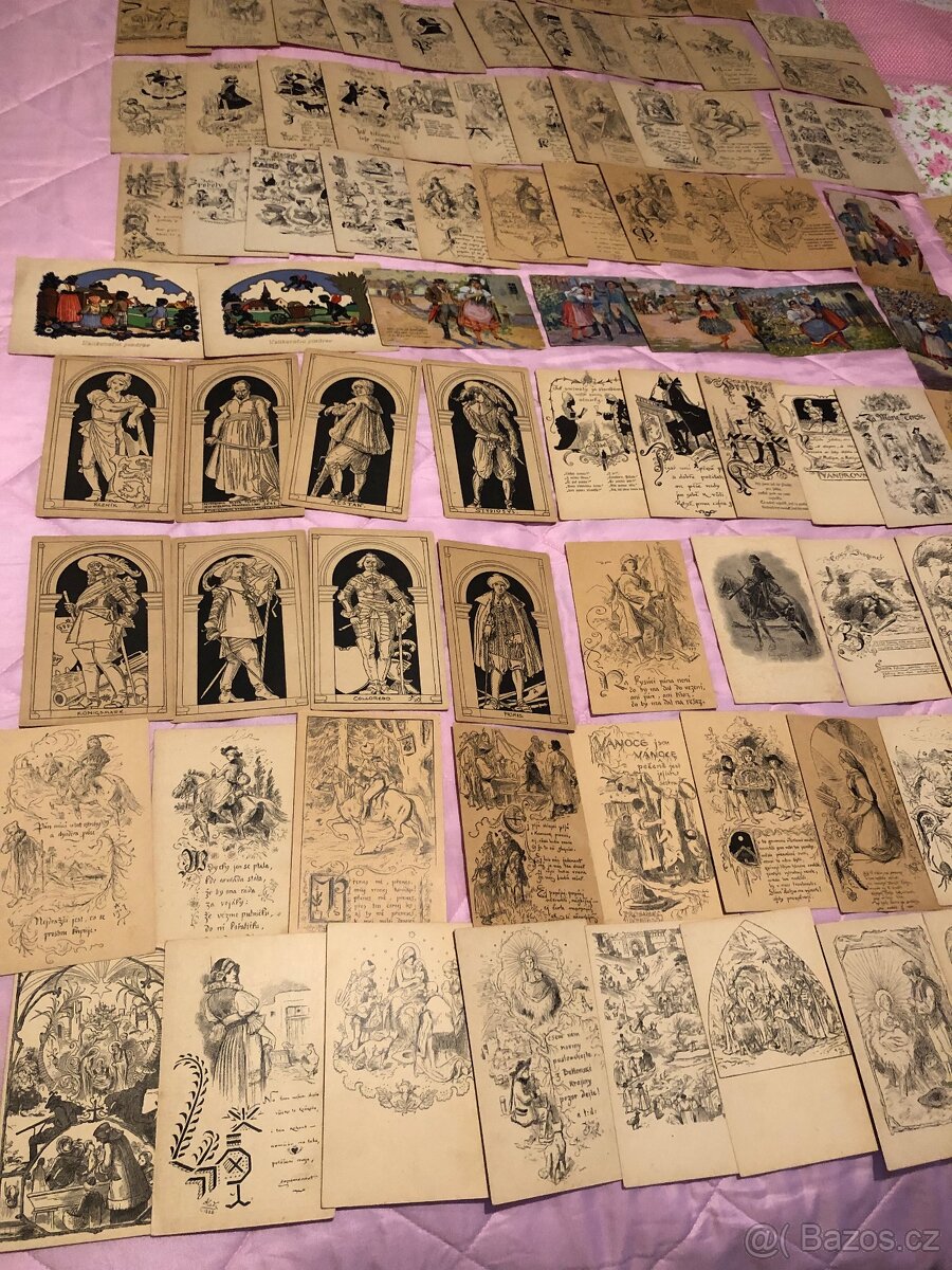 Staré pohlednice Mikoláš Aleš 88 + 9 kusu - 12