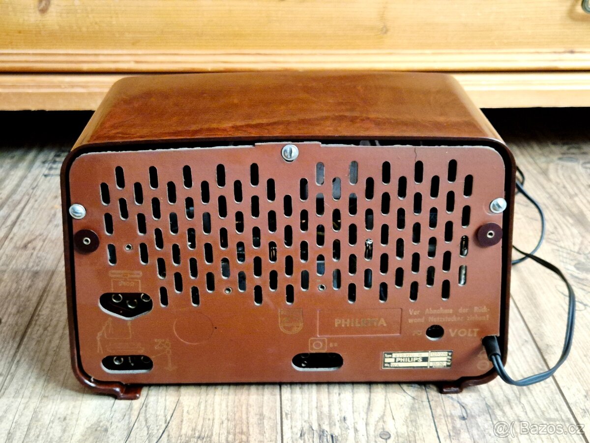 Staré rádio Philips Philetta B2D93U, 1959-60 - 12