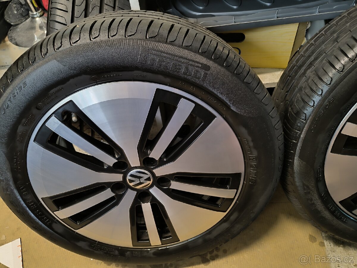 ALU kola Passat Superb 5x112 r17, Originál,+TPMS,Pirelli 98% - 12