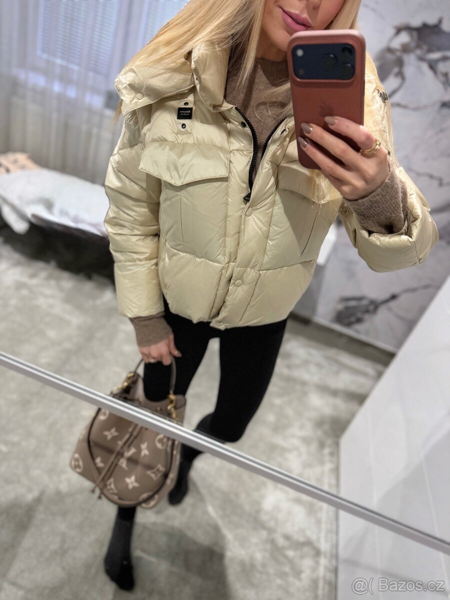 Luxusní, péřová crop bunda BLAUER - 12