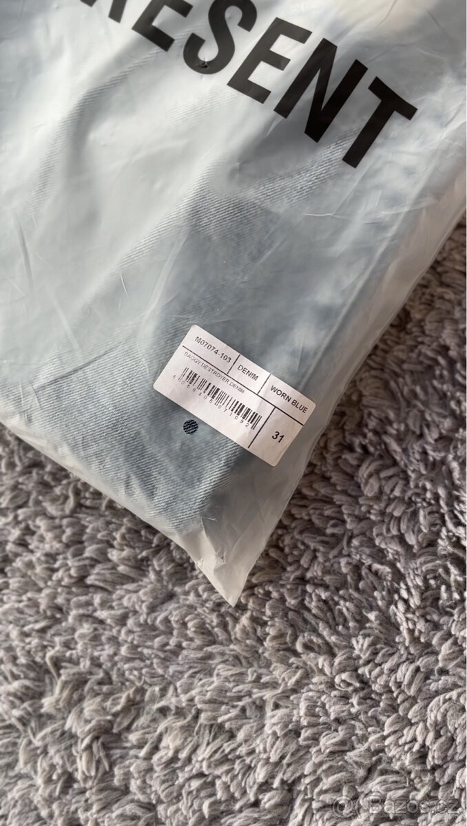 Represent Baggy Destroyer Denim Worm Blue kalhoty - 12