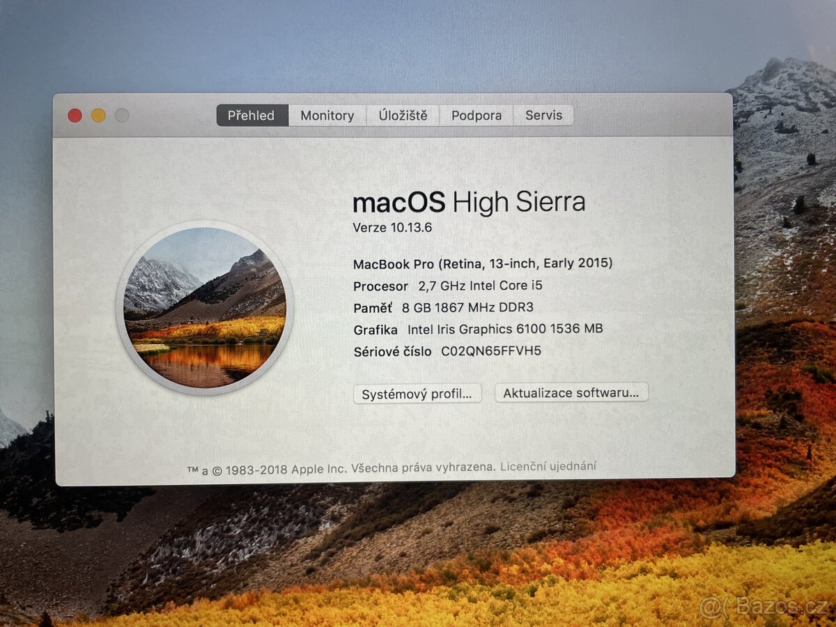 MacBook PRO 13” Retina - early 2015, A1502, nova baterie - 12