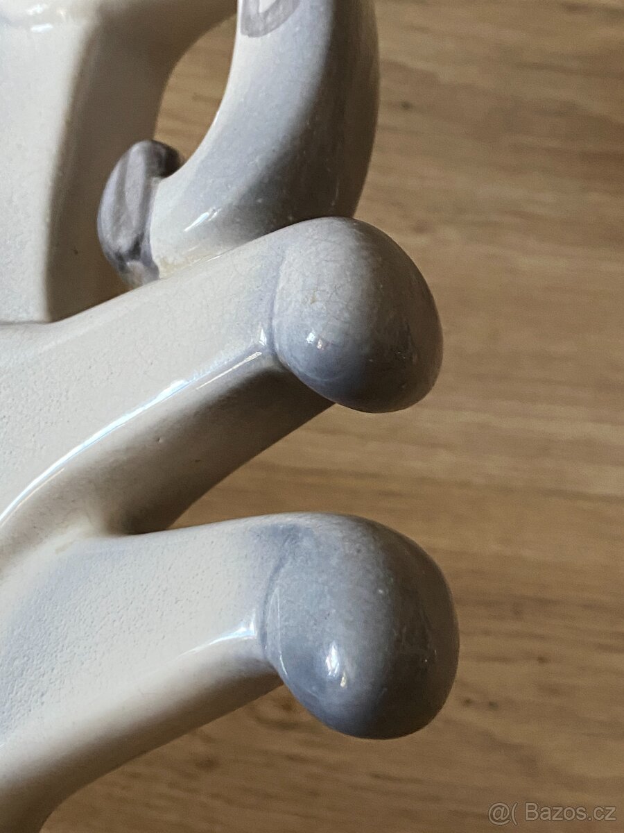 kočka keramická stará kočka figurka plastika soška socha - 12