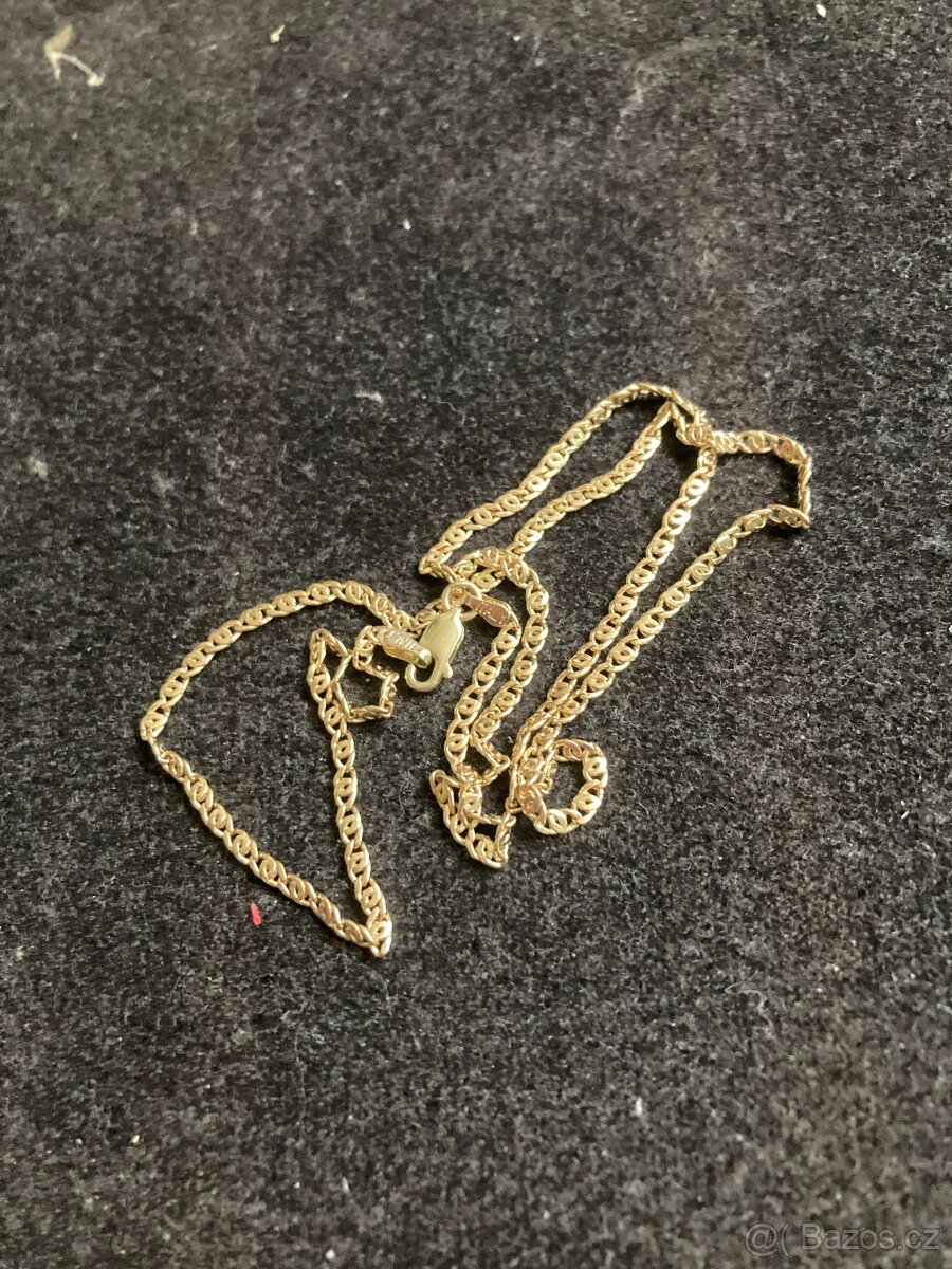 Řetízek plný+Přívěsek Žluté zlato 585/1000 14k - 12