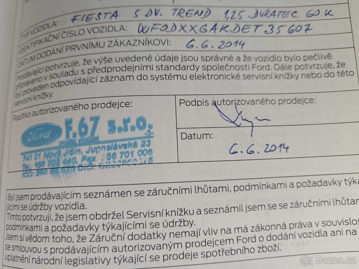 Ford Fiesta 1,25i 6/2014 - 12