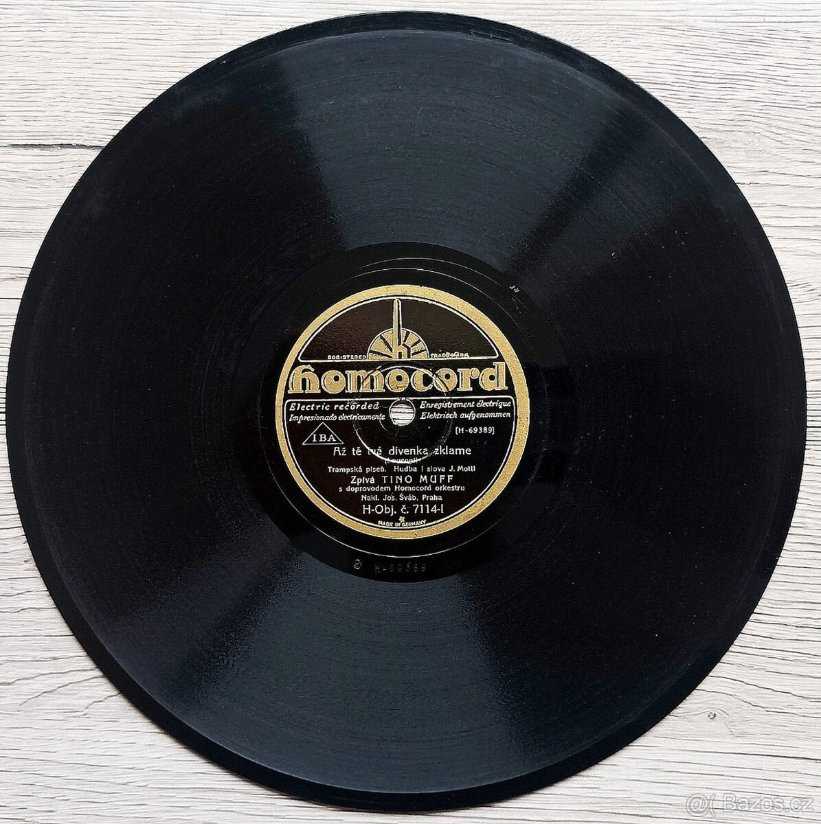 Sada 1 - 5 českých šelakových gramodesek 1930 - 1932 - 12