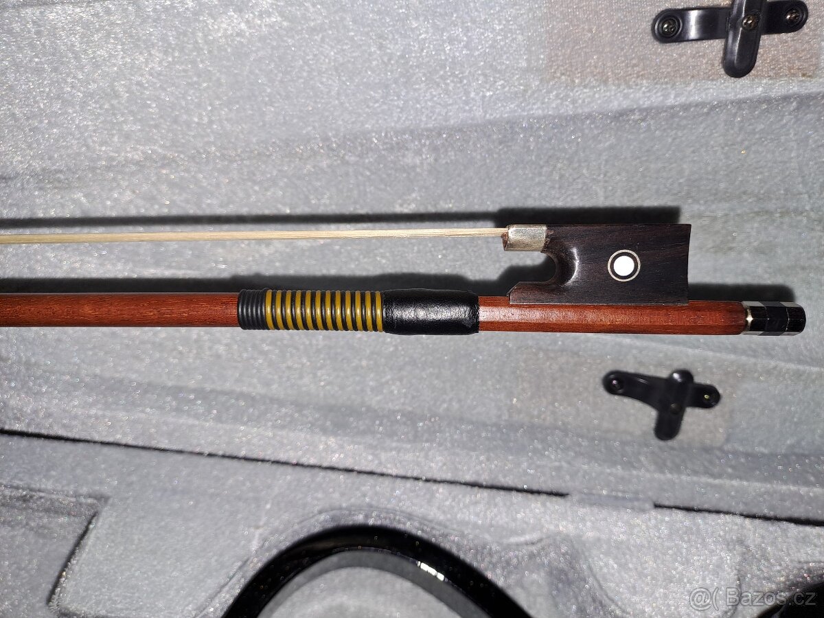 Elektrické "silent" housle 4/4, Paul Stanton, černá metalí - 12