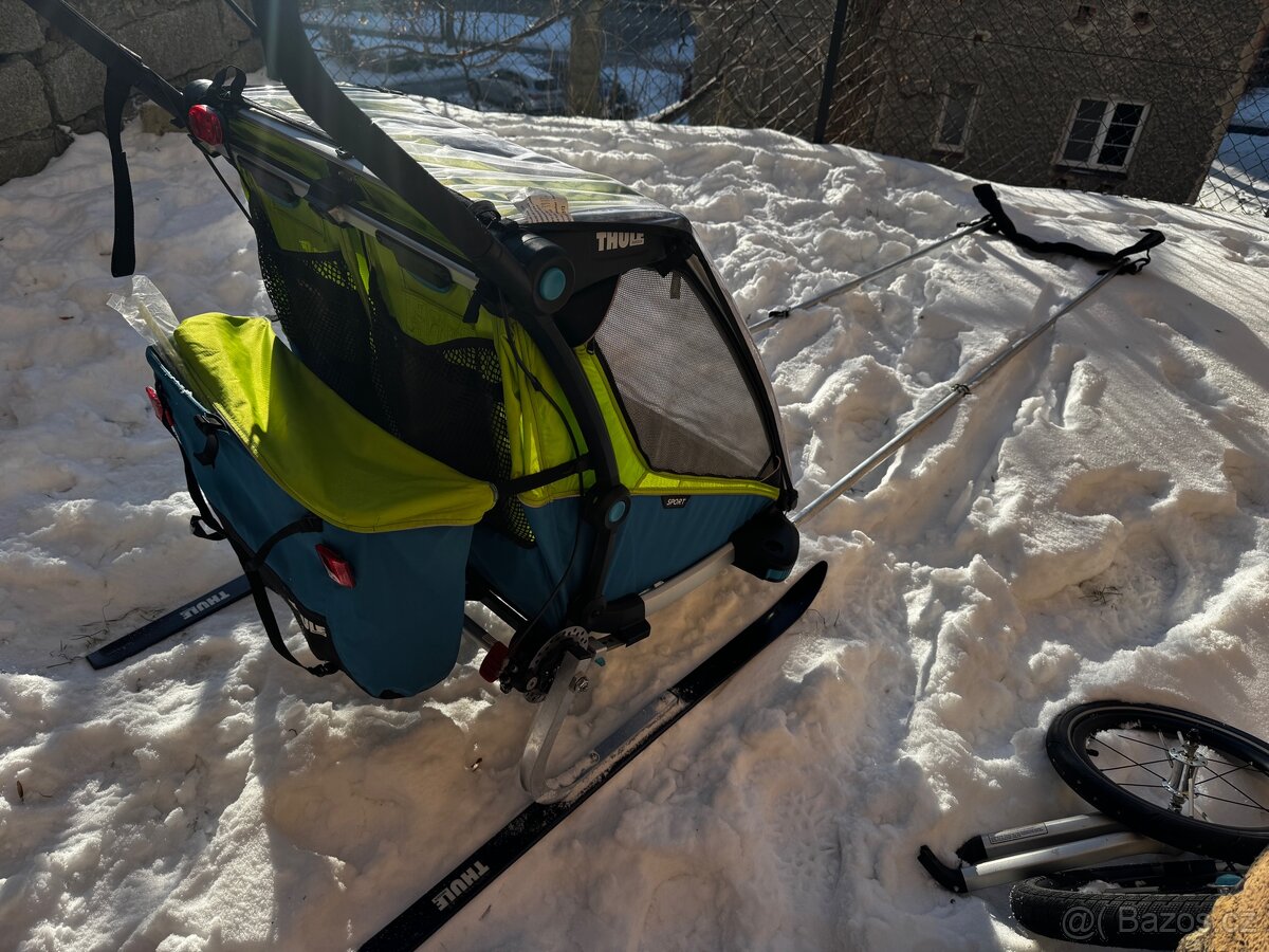 Thule Chariot Sport 2+skiset, TOP stav - 12