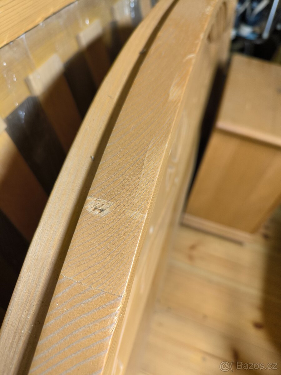 Pastel masiv na matraci 200x200 + noční stolky - 12