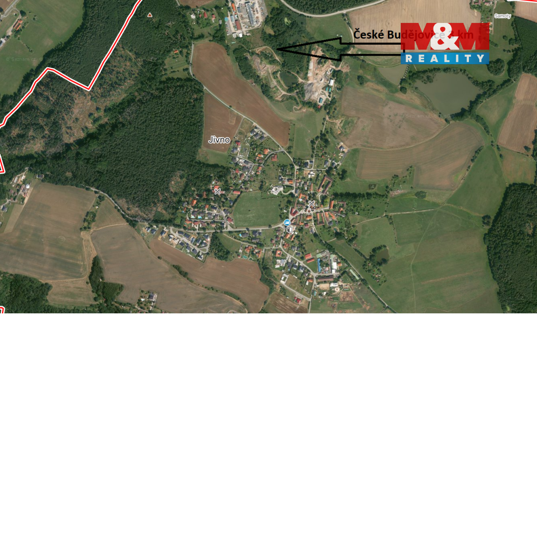 Prodej pozemku k bydlení, 1887 m², Jivno u Českých Budějovic - 12