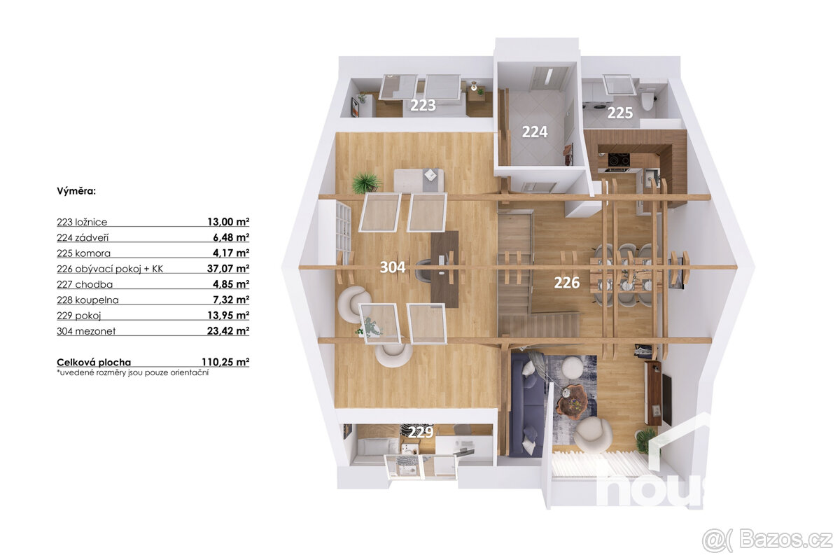 Prodej loftového bytu 4+kk, 113 m² - Hodonice - 12
